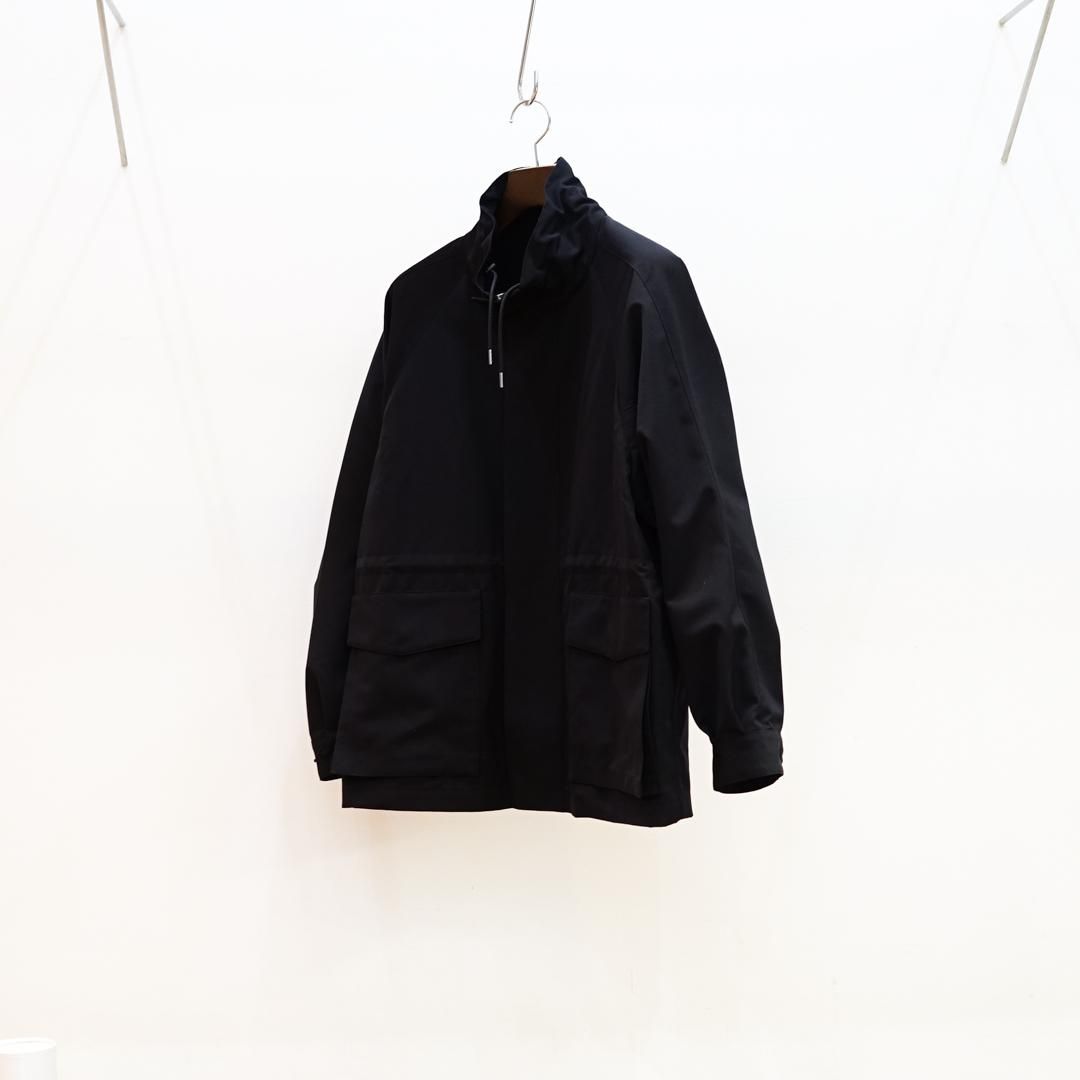 AURALEE (꡼) Wool Max Canvas High Neck Zip Blouson(A25SB03WC)/Black