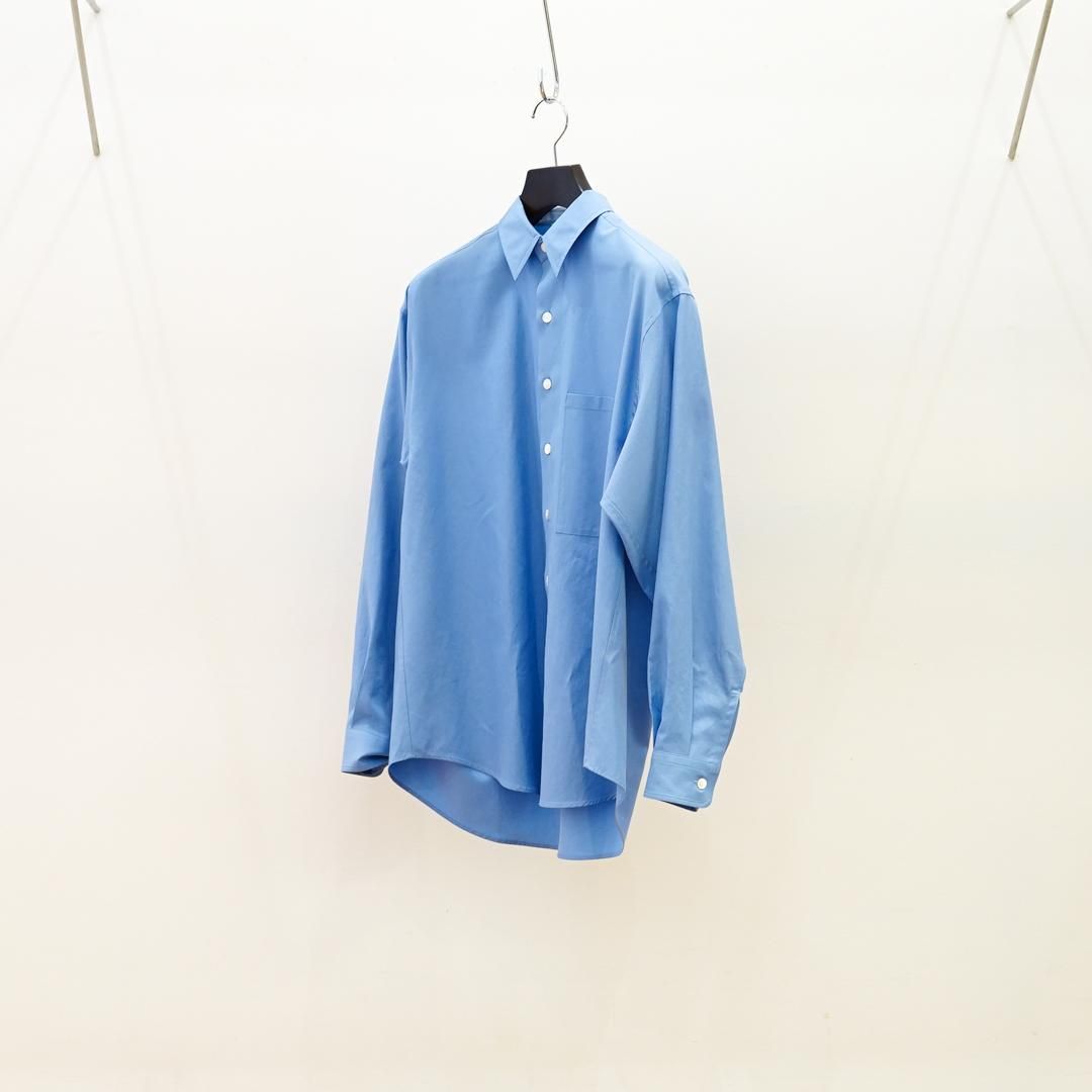 AURALEE (オーラリー) Washed Finx Twill Big Shirt(A25SS02TN)/Blue
