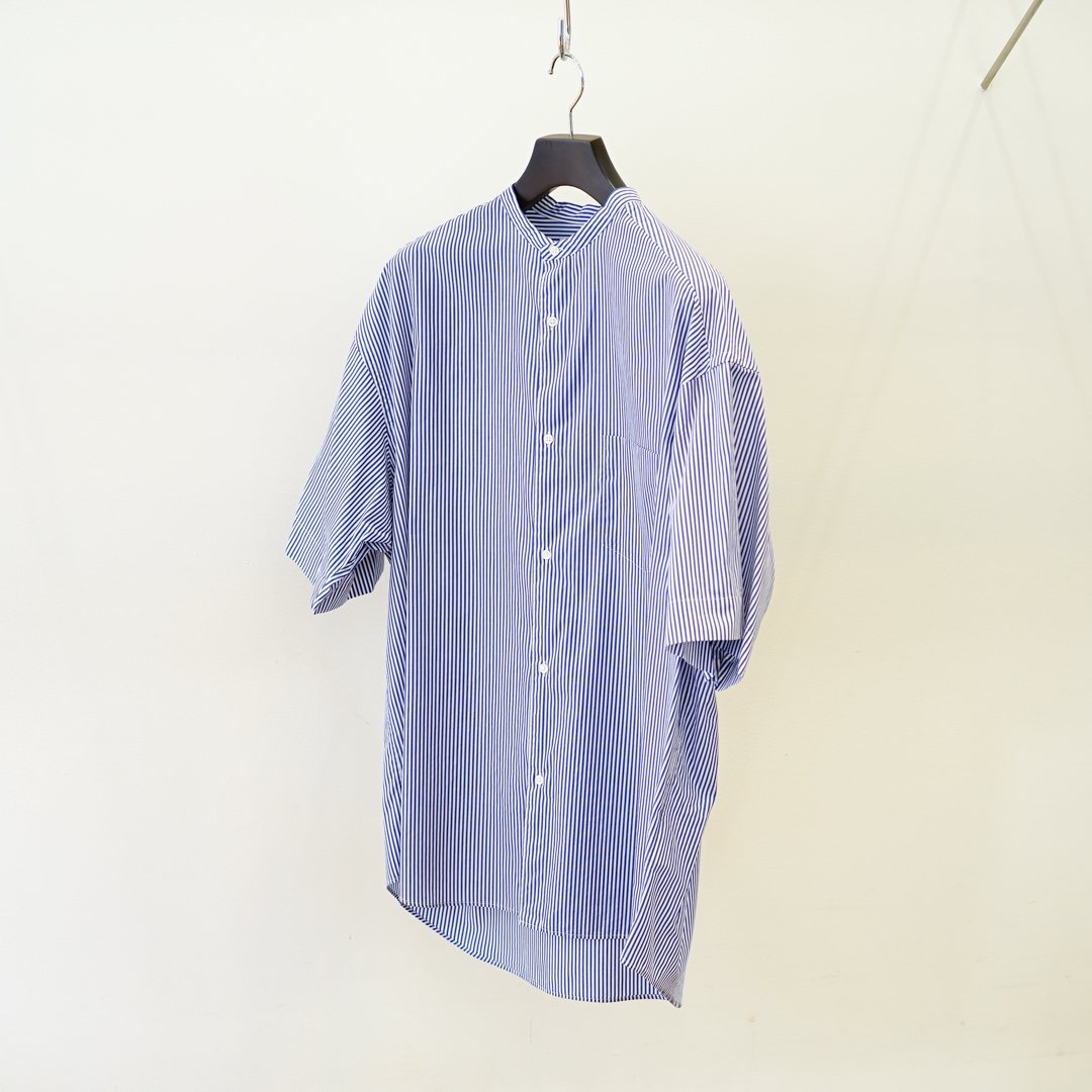Graphpaper Broad S/S Oversized Band Collar Shirt(GM232-50004STB)