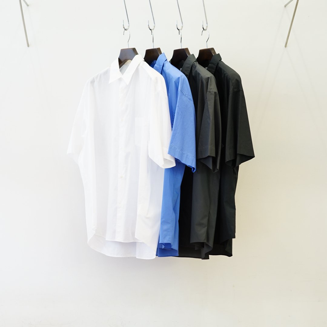 Graphpaper Broad S/S Oversized Regular Collar Shirt(GM232-50003B)