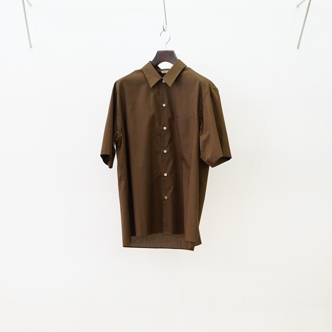AURALEE (オーラリー) Washed Finx Typewriter Open Collar Half