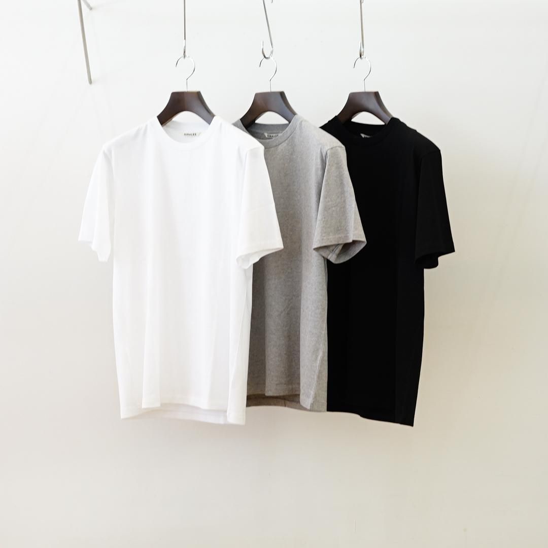 AURALEE LUSTER PLAITING TEE 5 オーラリー GRAY AURALEE / オーラリー | LUSTER PLAITING TEE (メンズ) - Top Gray