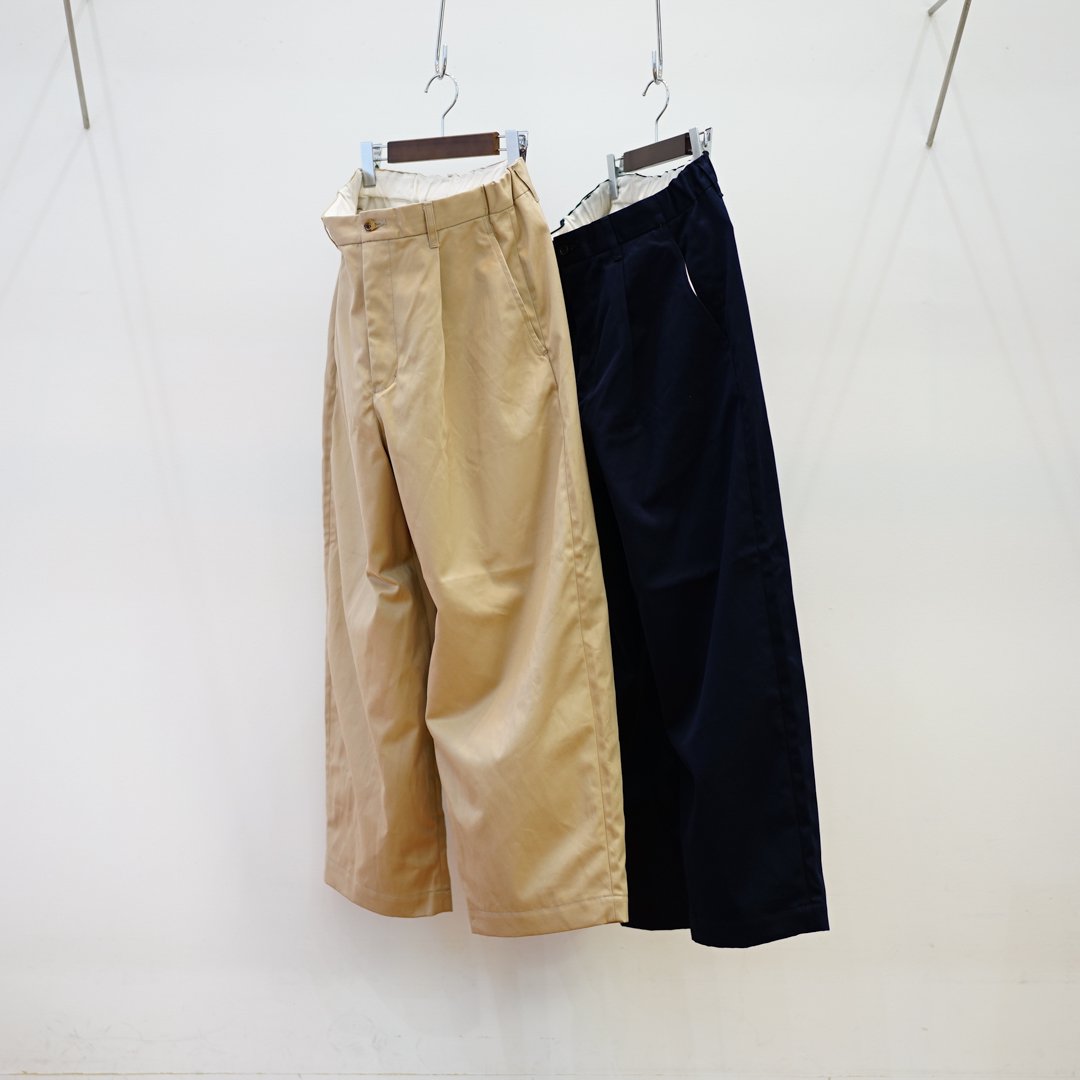 Graphpaper Suvin Chino Wide Tapered Trousers(GM232-40070B)