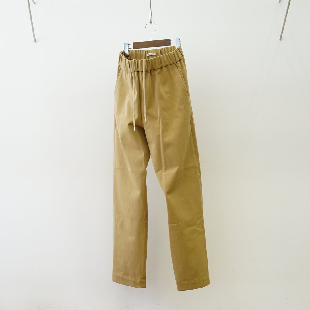 AURALEE Washed Heavy Chino Easy Pants(A23AP02ZC)/Light Brown