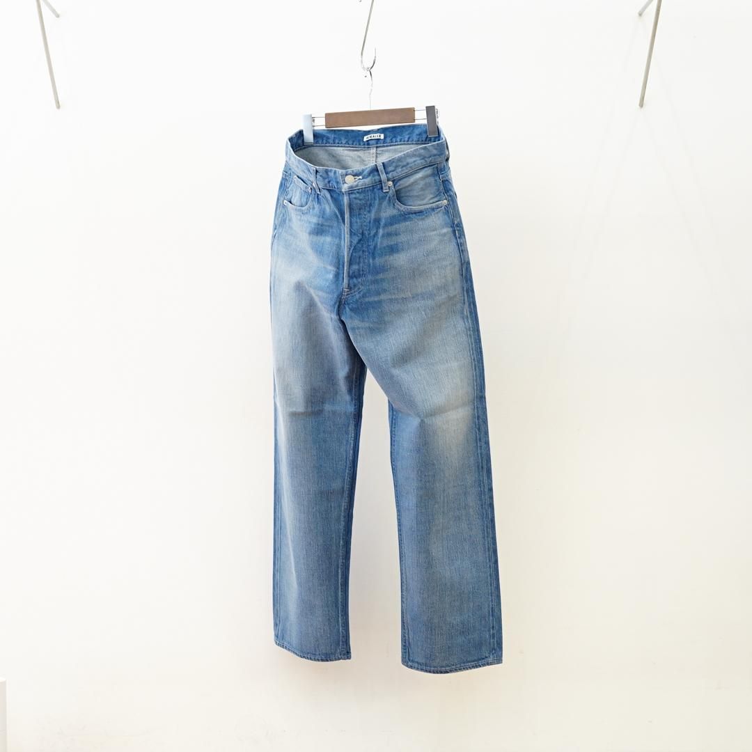 AURALEE (オーラリー) Selvedge Faded Light Denim Wide Pants