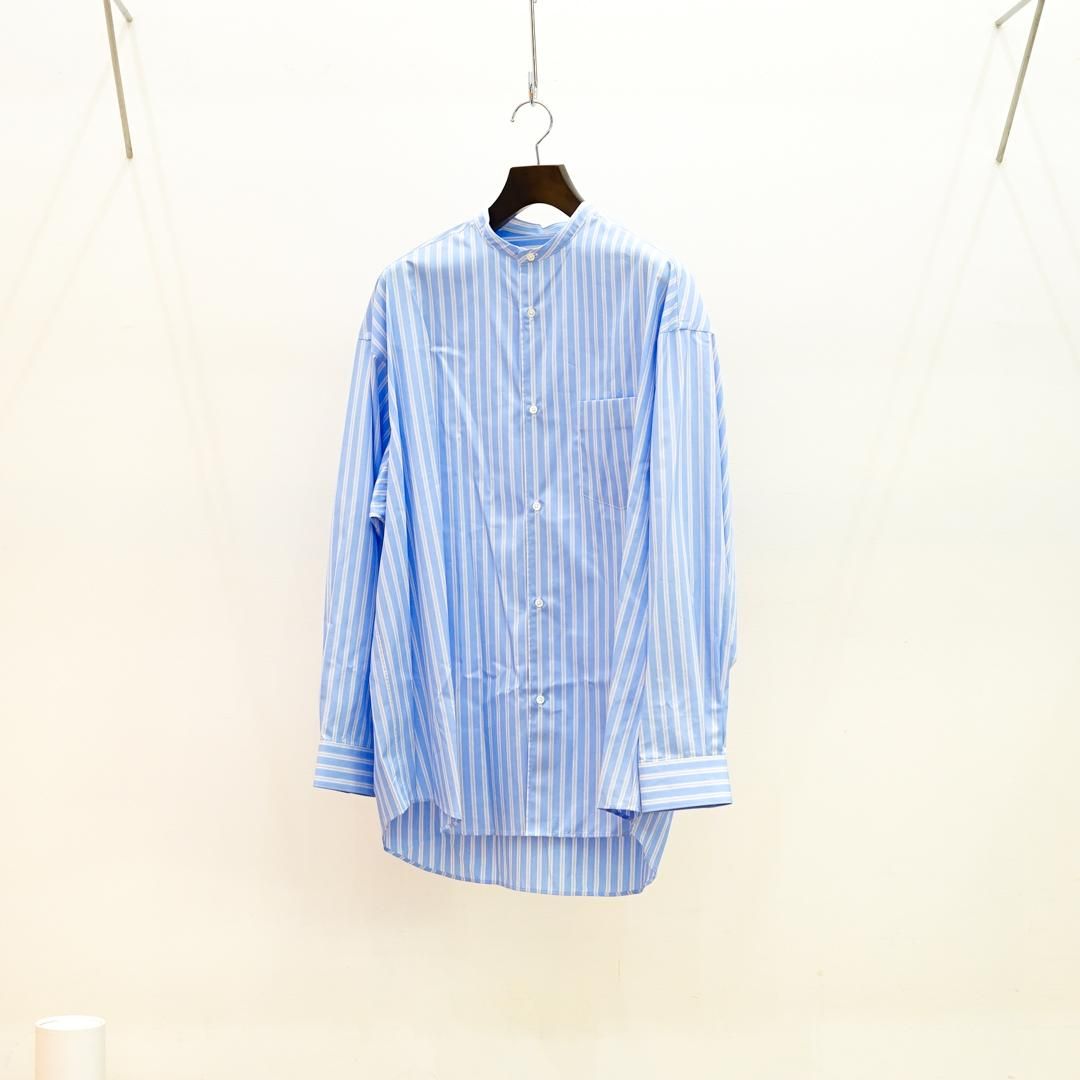 Graphpaper (եڡѡ) SIDOGRAS L/S Oversized Band Collar Shirt (GM252-50011)/Yellow Pin Stripe