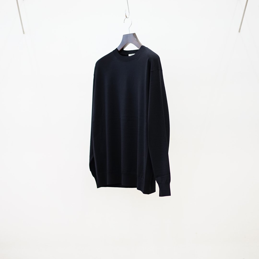 AURALEE(オーラリー)SUPER HIGH GAUZE WOOL KNIT P/O(A23AP01PD)/Black