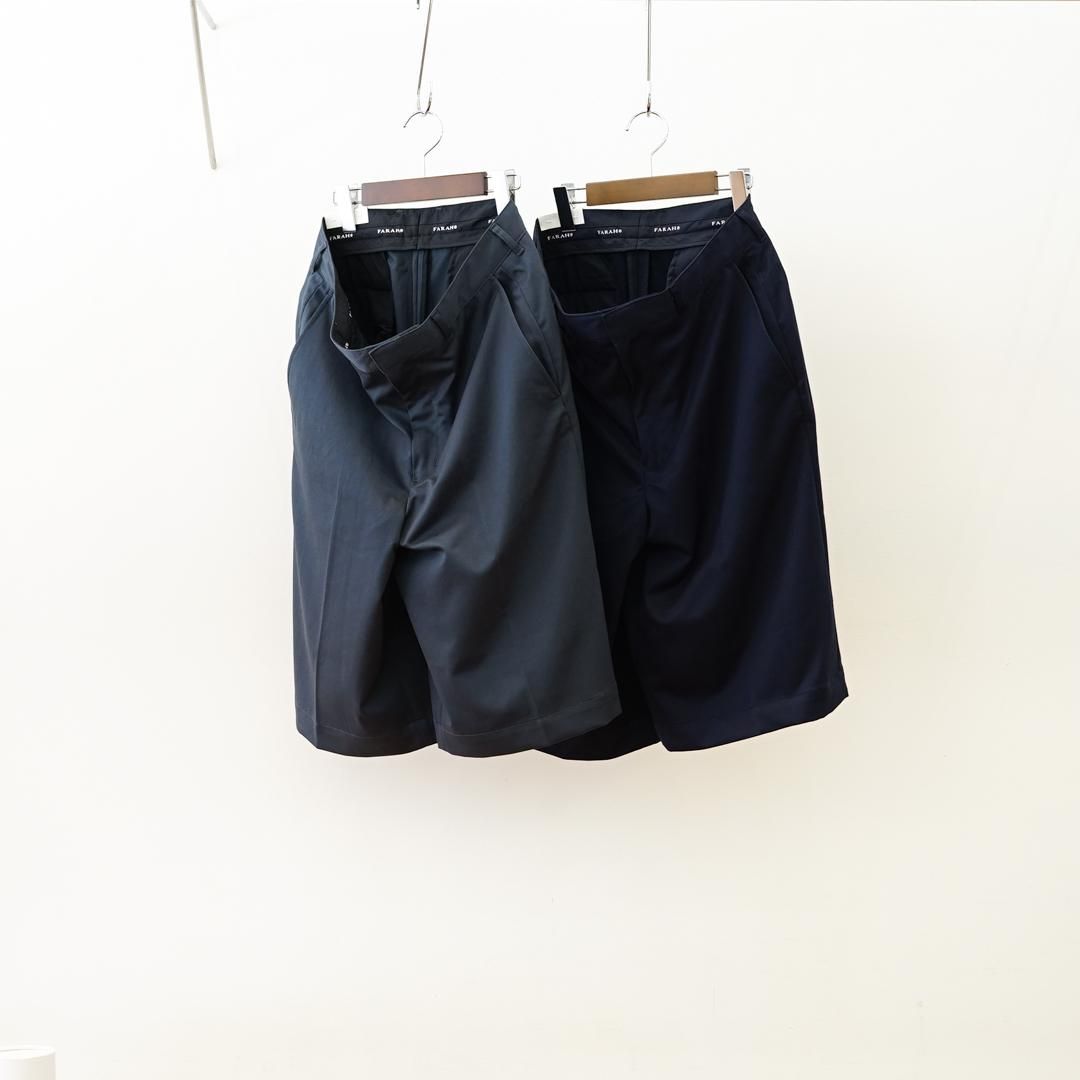 FARAH (ե顼) No Tuck Wide Shorts/Gray/Navy