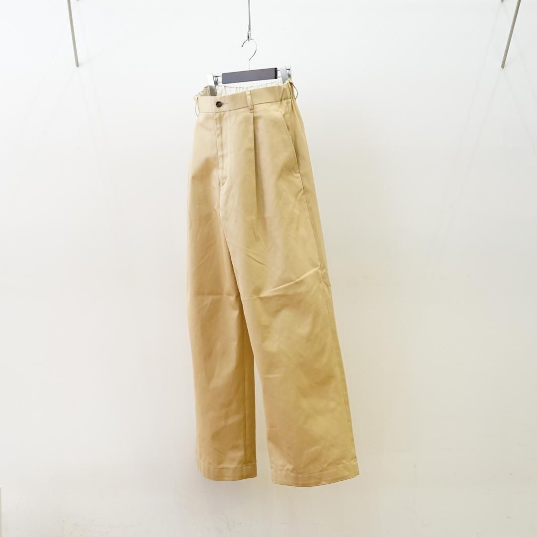 Graphpaper グラフペーパー　チノパンツ ベージュ ワイドパンツ Graphpaper (グラフペーパー) Westpoint Chino Wide Straight Trousers