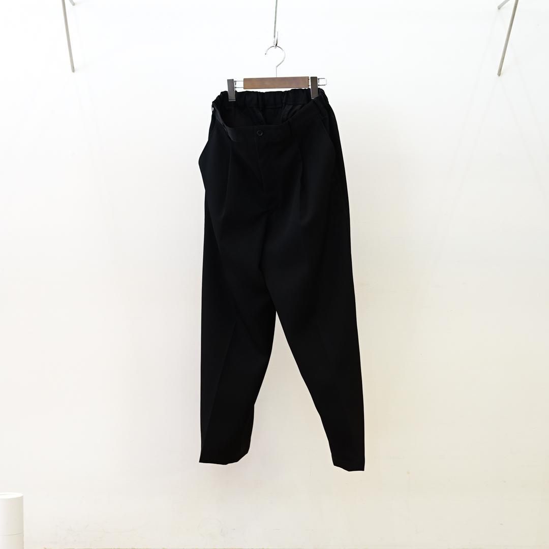 Graphpaper (եڡѡ) Scale Off Wool Wide Tapered Slacks (GM253-40177B)/Black