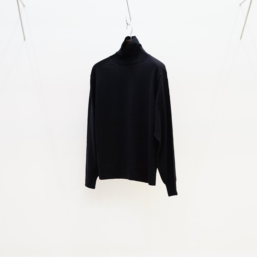 AURALEE(オーラリー)Super High Gauze Wool Knit Turtle(A23AT02PD)/Black