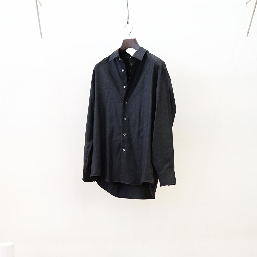 AURALEE (オーラリー) Super Light Wool Shirt(A25AS01OS)/Top Charcoal