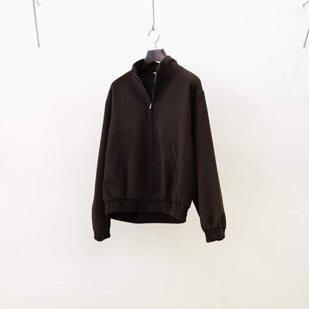 AURALEE (꡼) Baby Camel Flannel Zip Blouson/Dark Brown
