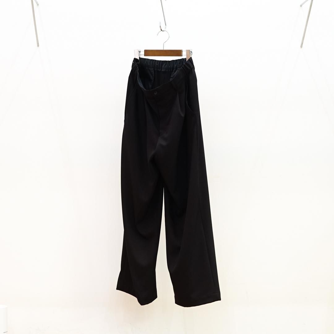Graphpaper(グラフペーパー) Techno Wool Nylon Wide Tapered Trousers(GM253-40316)/Black