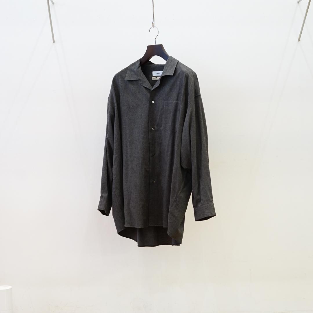 Graphpaper(եڡѡ) SIDOGRAS Cotton Herringbone Flannel Sleeping Shirt (GM254-50044)/Gray