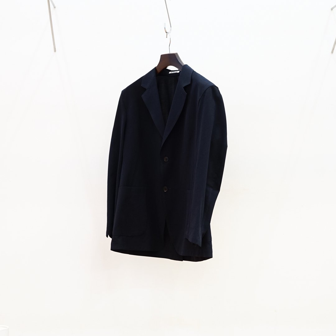 AURALEE Hard Twist Cotton Silk Viyella Jacket (A24SJ01KV) /Dark Navy