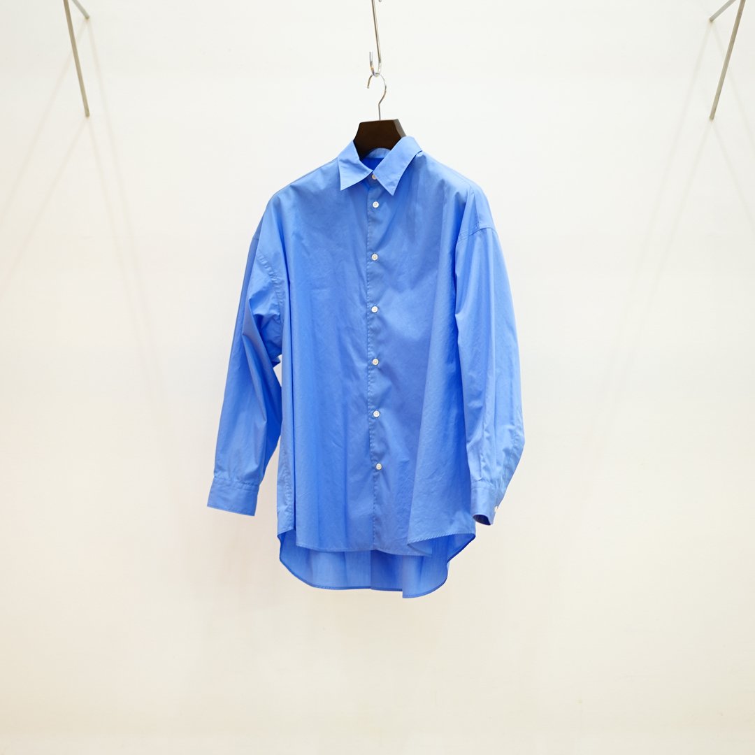 Graphpaper for women(եڡѡ) Broad L/S Oversized Regular Collar Shirt (GL241-50006B)/Blue