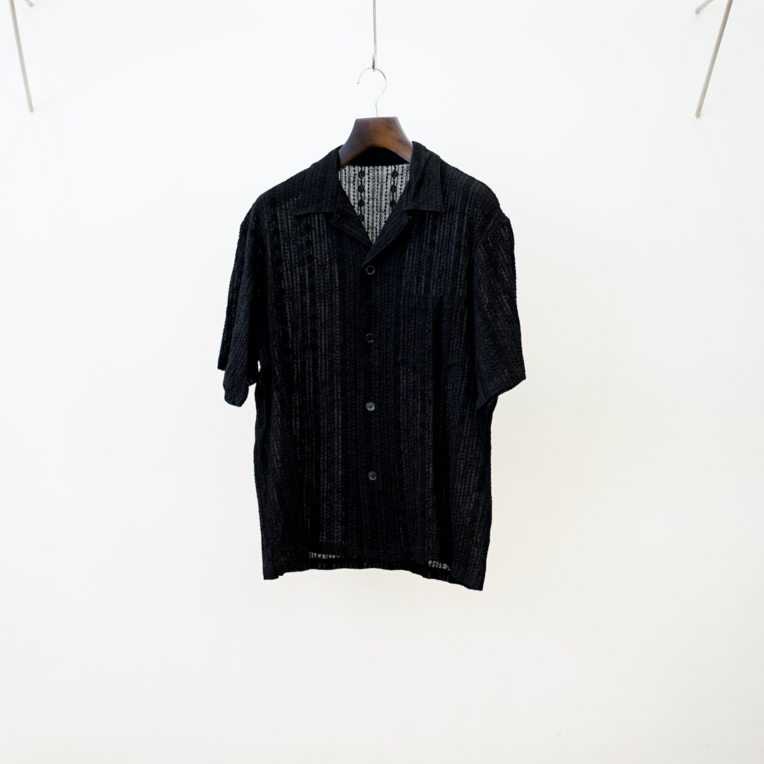 UNUSED (アンユーズド)Short Sleeve lace shirts (US2419)/Black