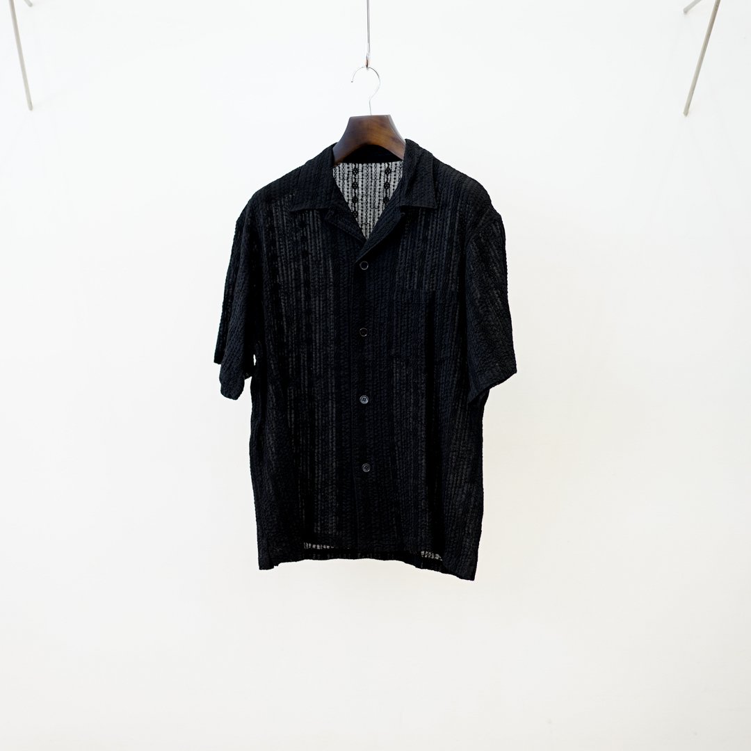 UNUSED (桼)Short Sleeve lace shirts (US2419)/Black