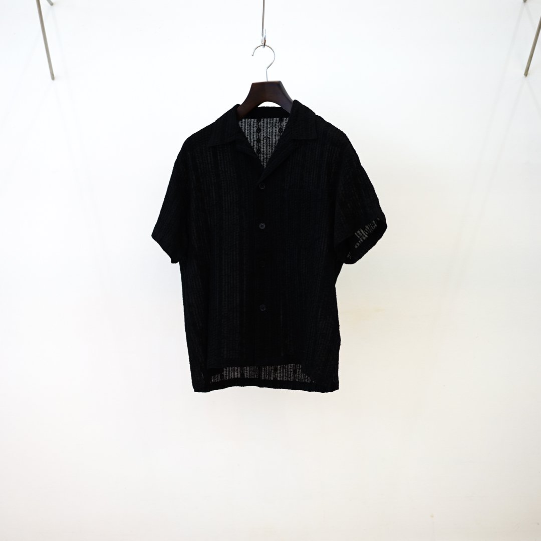 UNUSED (桼)Short Sleeve lace shirts (US2419)/Black