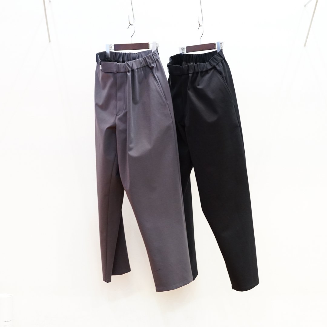 Graphpaper Compact Ponte Slim Weisted Wide Tapered Chef Pants(GM241-40289B)/C.Gray/Black/