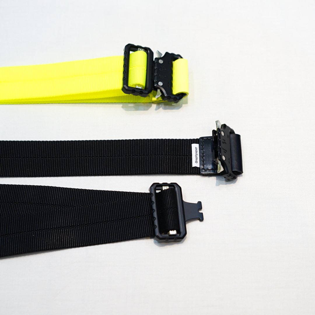 Graphpaper(եڡѡ) Nylon Riggers Belt (GU243-90231) /Neon Yellow/Black/