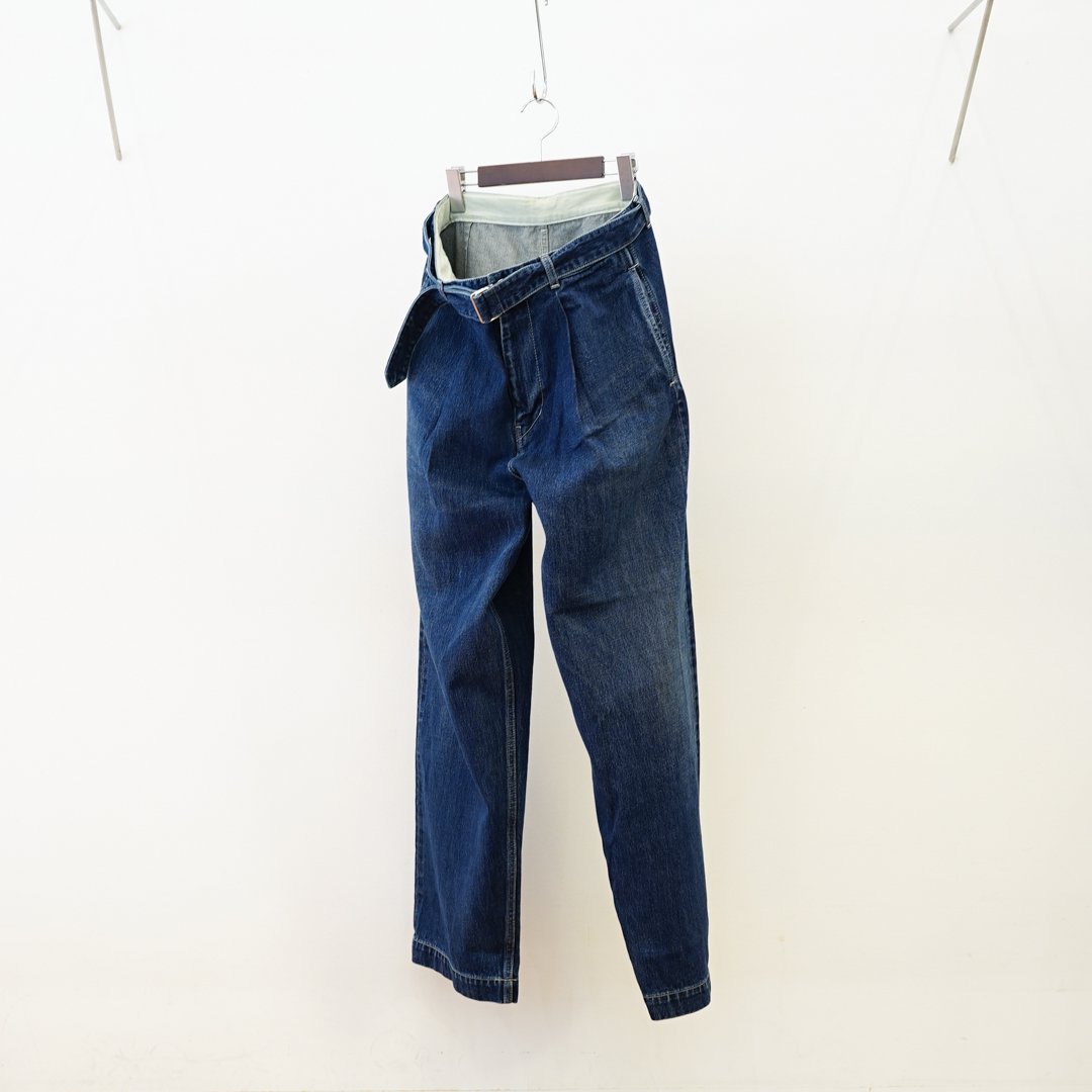 Graphpaper(եڡѡ) Salvage Denim Belted Pants(GU243-40192DB)/Dark Fade