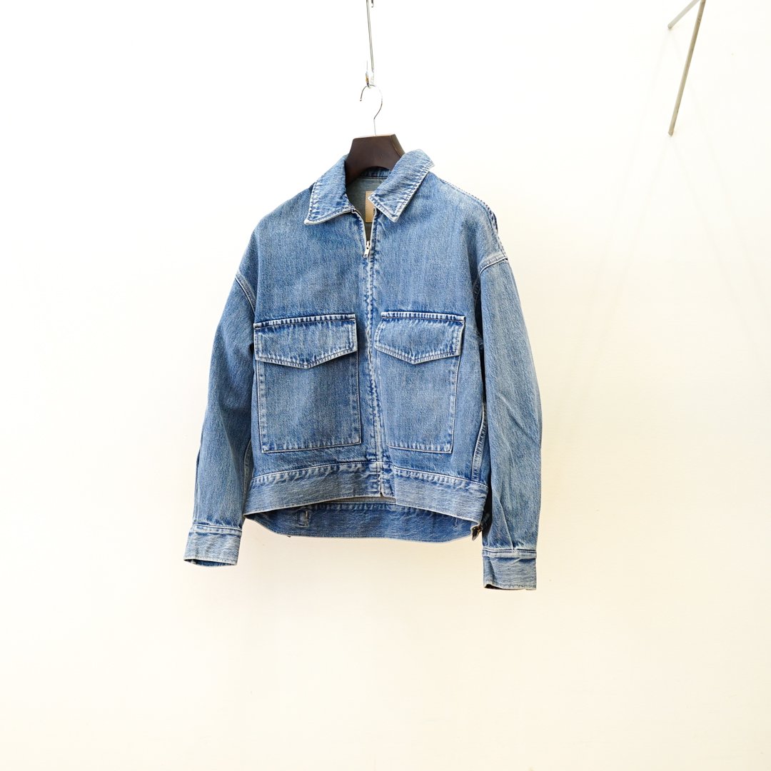 Graphpaper (եڡѡ) Salvage Denim Zip Jacket(GL243-30191LB)/Light Fade