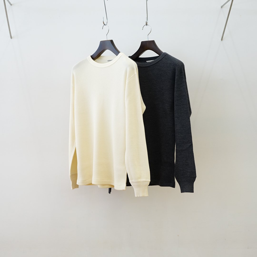 AURALEE (꡼) Wool Cotton Thermal P/O(A24AP01HP)/Ivory/Top Charcoal/