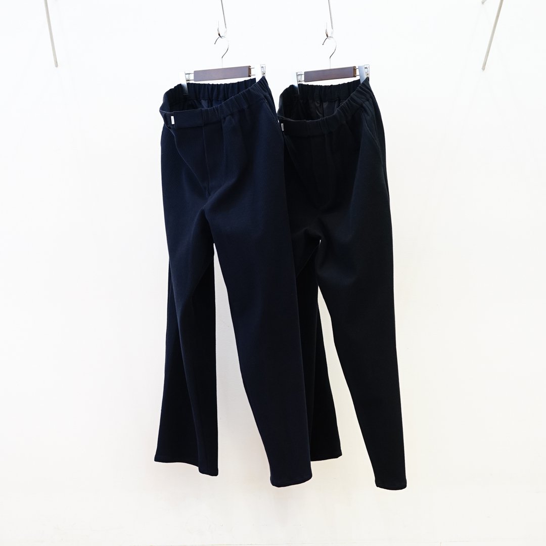 Graphpaper(グラフペーパー) Knit Corduroy Wide Tapered Chef Pants  (GM243-40288B)/Navy/Black/