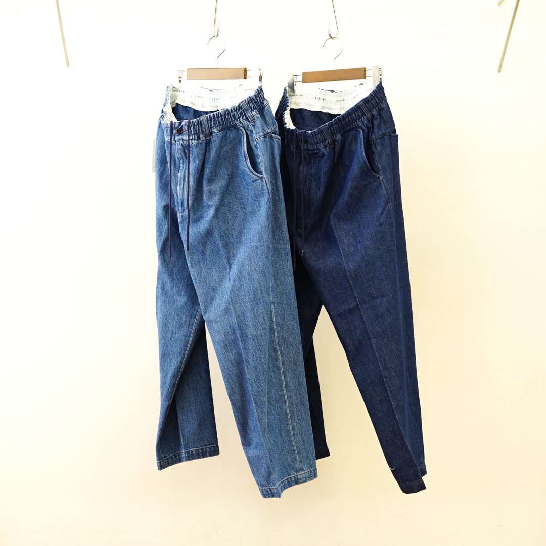 FARAH (ե顼)Easy Wide Tapered Pants (FR0403-M4014)/Bleach/Blue/