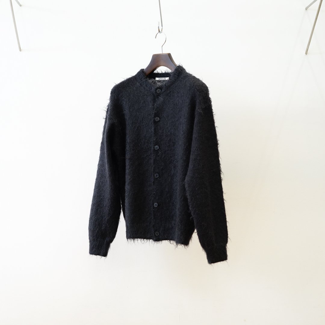 AURALEE (꡼) Brushed Super Kid Mohair Knit Cardigan(A24AC01KM)/Ink Black