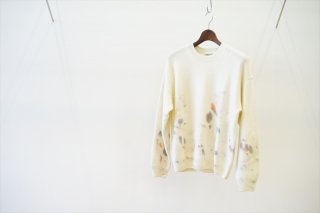 AURALEE for women(オーラリー)WHITE BABY CASHMERE HAND PAINTED KNIT P/O