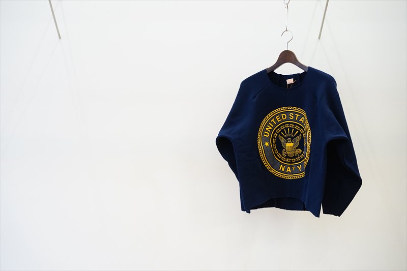 MAISON EUREKA(メゾンエウレカ)Vintage Rework Sweat 2Tuck/Navy