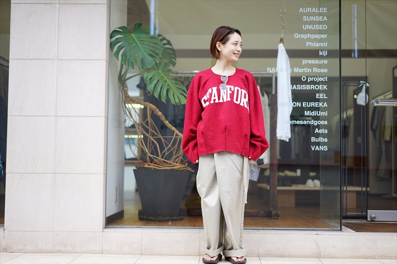 MAISON EUREKA(メゾンエウレカ)Vintage Rework Sweat 2Tuck/STANFORD