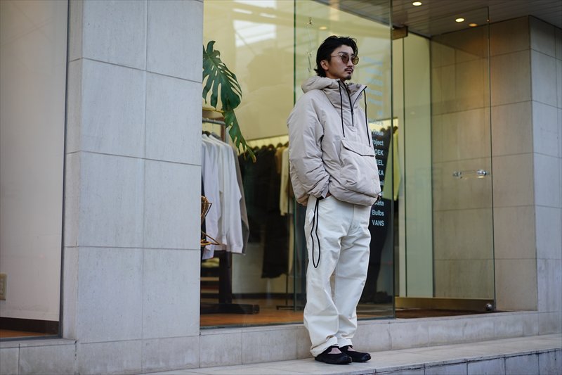 kiit(キート)P/N Peach Skin Anorak Down Blouson/L.Beige