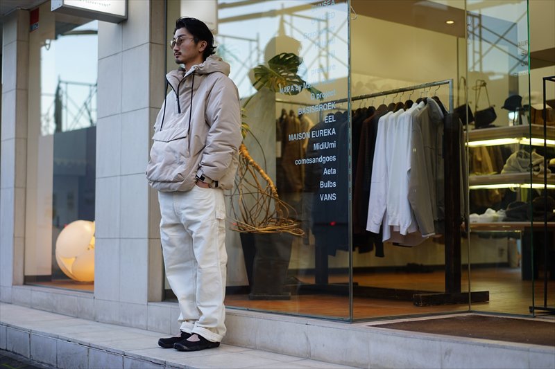 kiit(キート)P/N Peach Skin Anorak Down Blouson/L.Beige