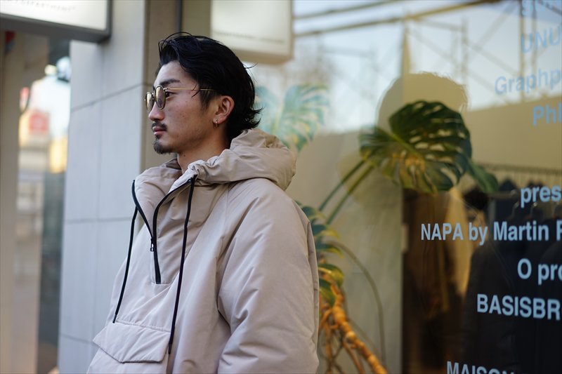 kiit(キート)P/N Peach Skin Anorak Down Blouson/L.Beige