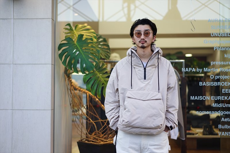 kiit(キート)P/N Peach Skin Anorak Down Blouson/L.Beige