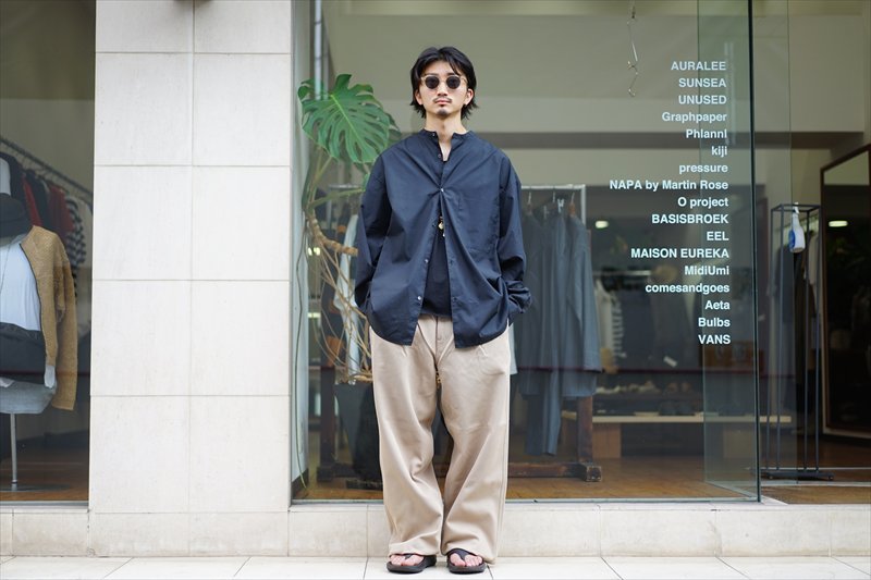 Graphpaper(グラフペーパー)Hard Twill Belted Pants/Beige/Navy/Black
