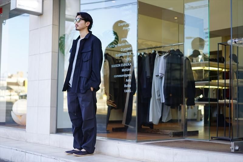 AURALEE(オーラリー)LEATHER SLIP-ON Made by FOOT THE COACHER/Black