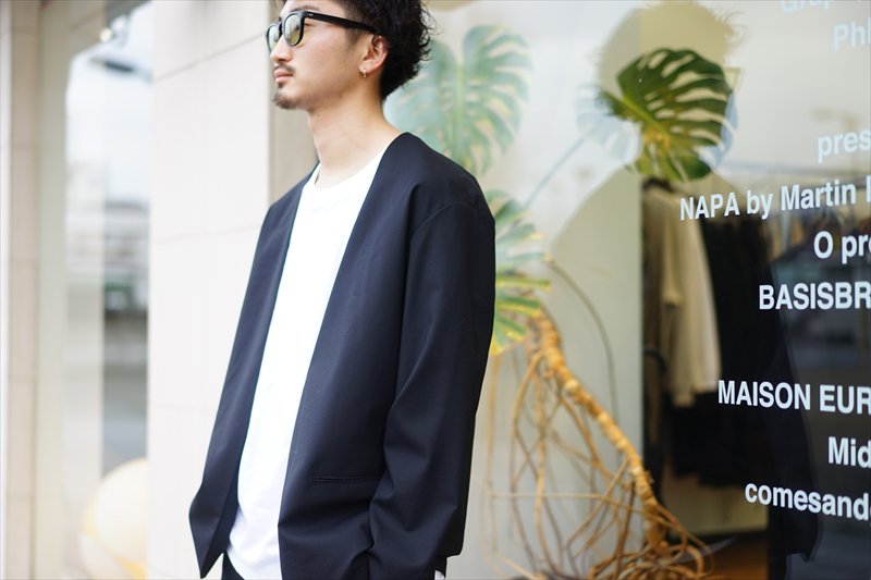 期間限定でセール INVERT(インバート)W/WOOL COLLARLESS JACKET www.m