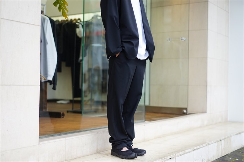 INVERT(インバート)W/WOOL EASY WIDE PANTS/Black