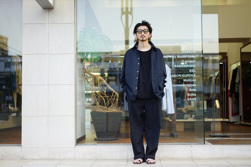 CAMIEL FORTGENS(カミエルフォートヘンス)Basic Shirt Cotton/Black