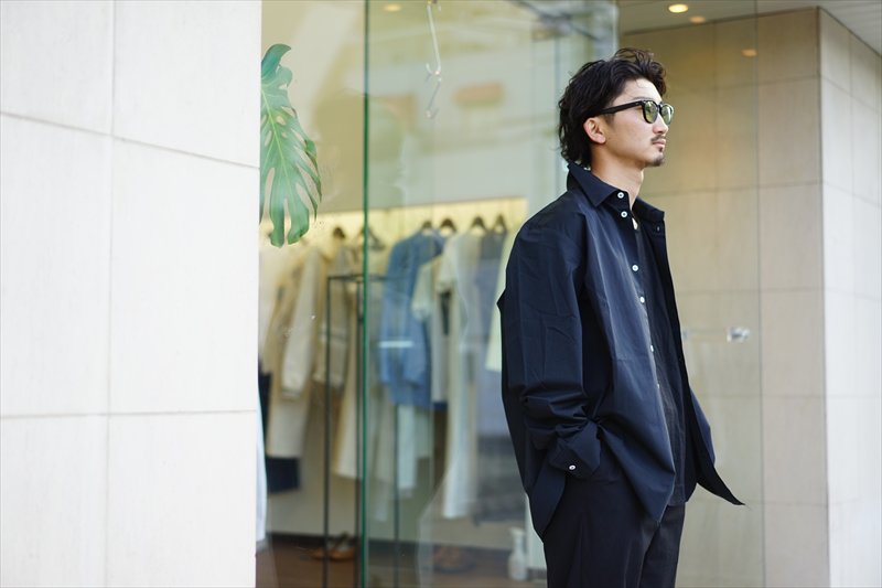 CAMIEL FORTGENS(カミエルフォートヘンス)Basic Shirt Cotton/Black