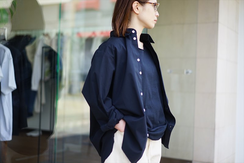 CAMIEL FORTGENS(カミエルフォートヘンス)Basic Shirt Cotton/Black