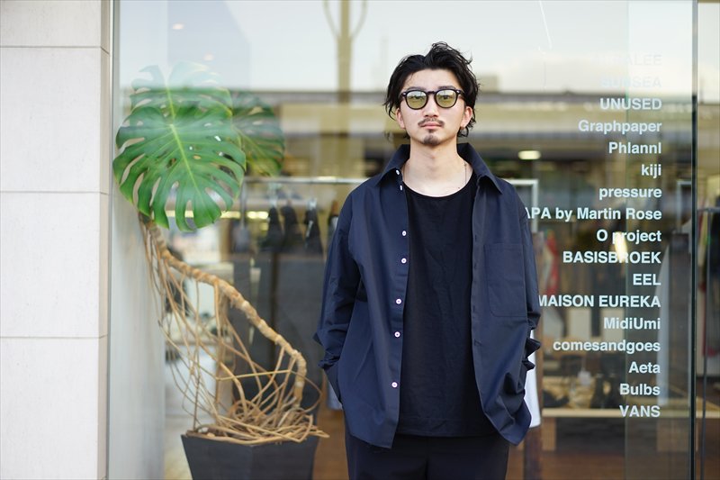 CAMIEL FORTGENS(カミエルフォートヘンス)Basic Shirt Cotton/Black