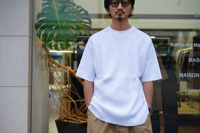 Graphpaper(グラフペーパー)Waffle S/S Tee/White/Navy/Black/