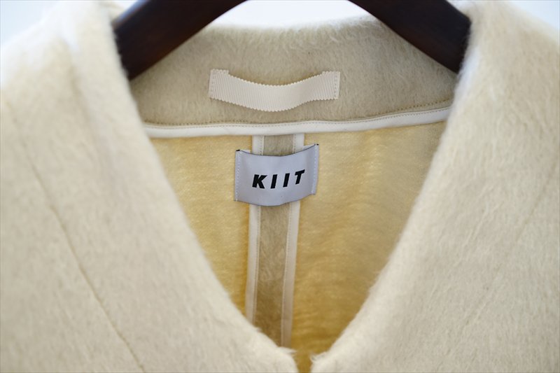 Kiit(キート)Shaggy Pile Zip Up Collarless Blouson(KIL-T59-801)/Ivory