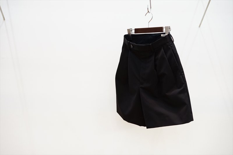 AURALEE for women's(オーラリーウィメンズ)Wool Max Canvas Shorts/Black